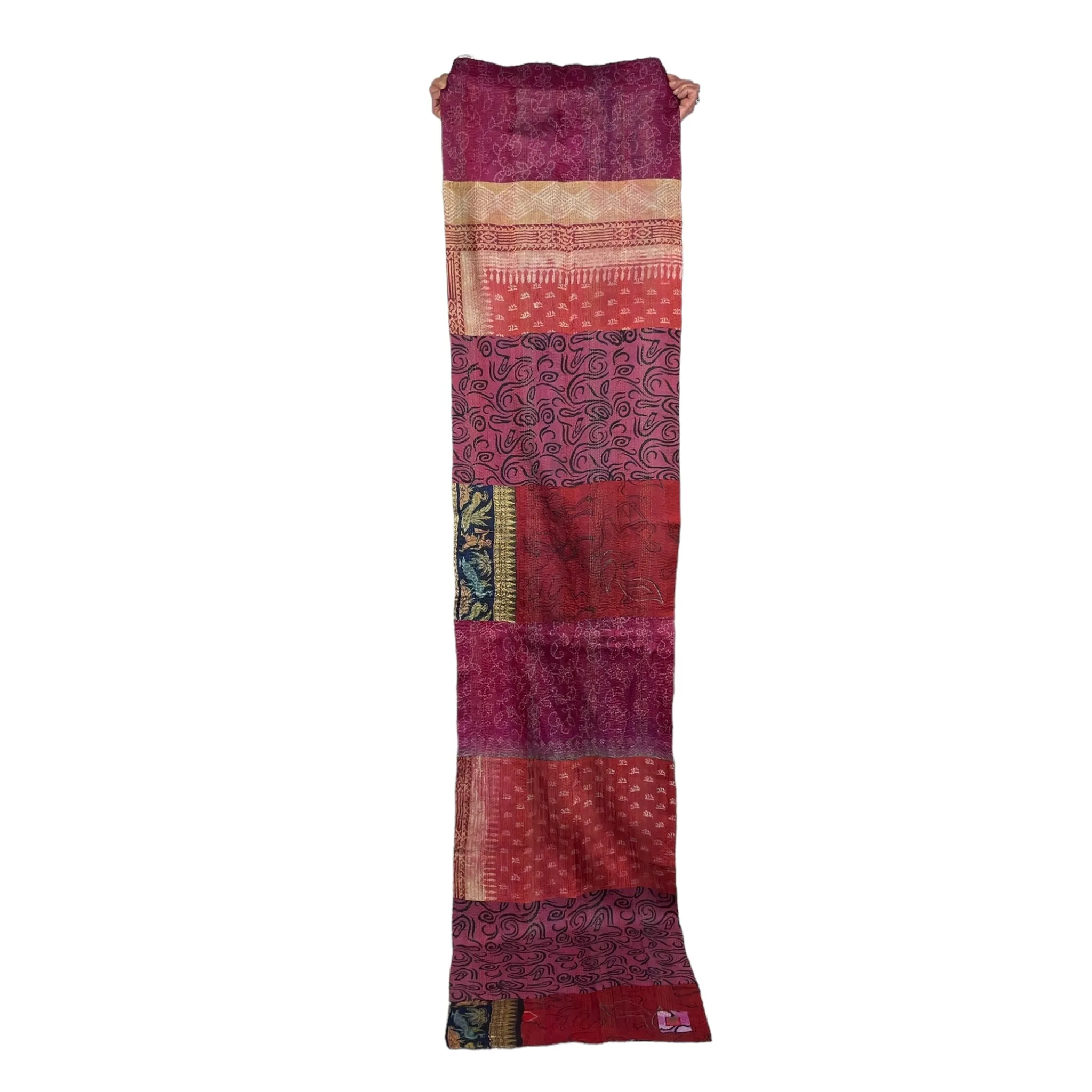 VINTAGE SILK KANTHA PRINT SCARF