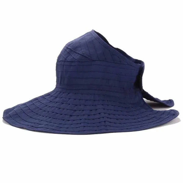 Women Foldable Sun Protective Beach Hat Summer Outdoor Gardening Anti-UV Wide Brim Visor Cap