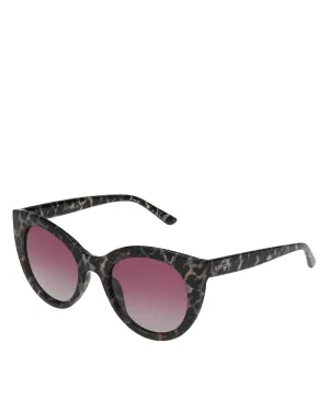 Women's BGL 2010 Shiny Black Demi Sunglasses - Black