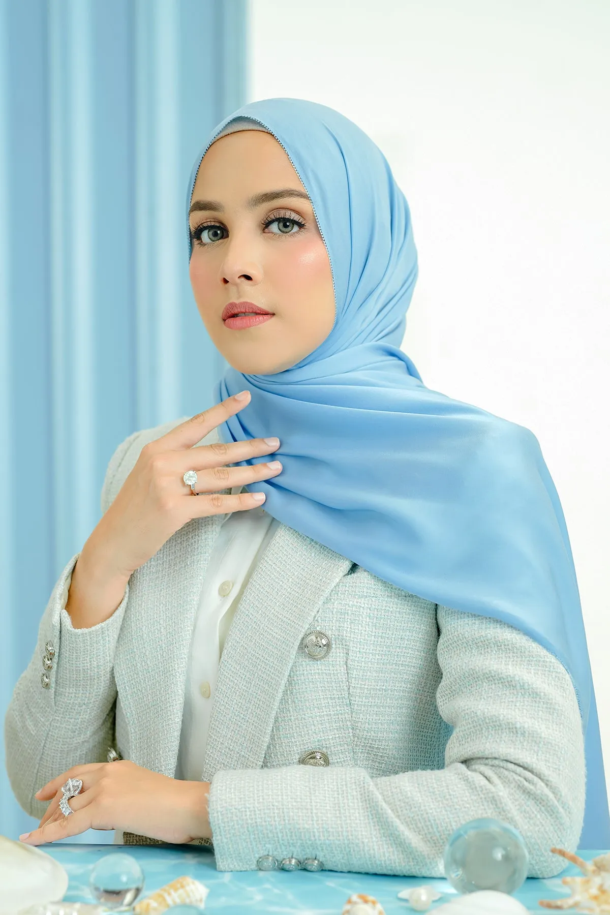 Zara Shawl - Airforce Blue